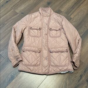 Thread & Supply Quilted Utility Jacket Mocha Pink Beige
